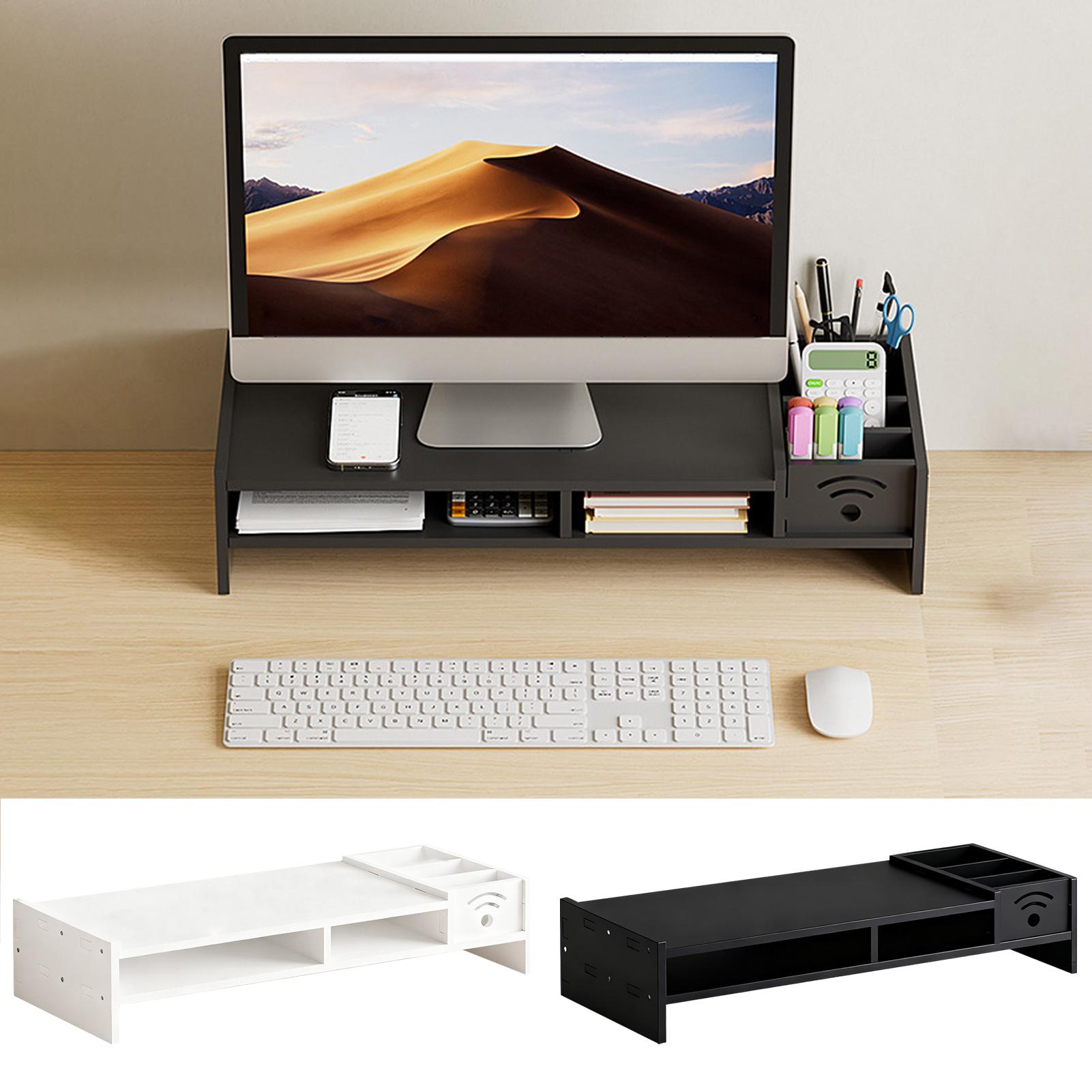 Laptop Stand Bamboo - Monitor Stand For Desk 2-Tier Desk