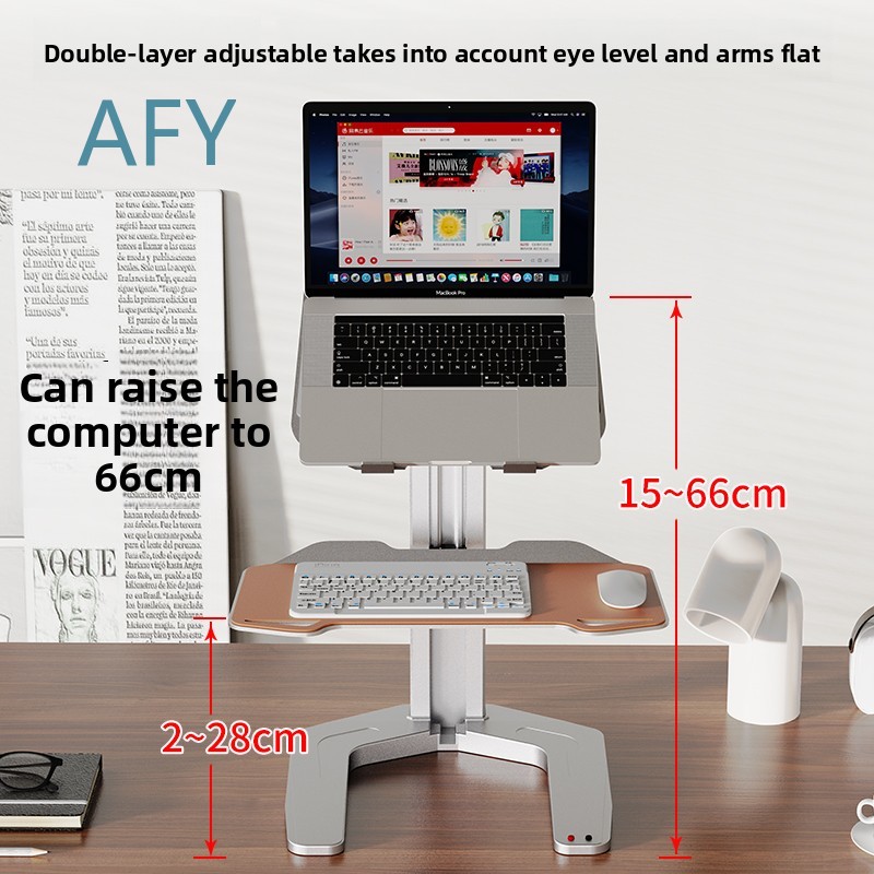 Electric Height Adjustable Sta - Laptop Stand Bamboo recension och pris