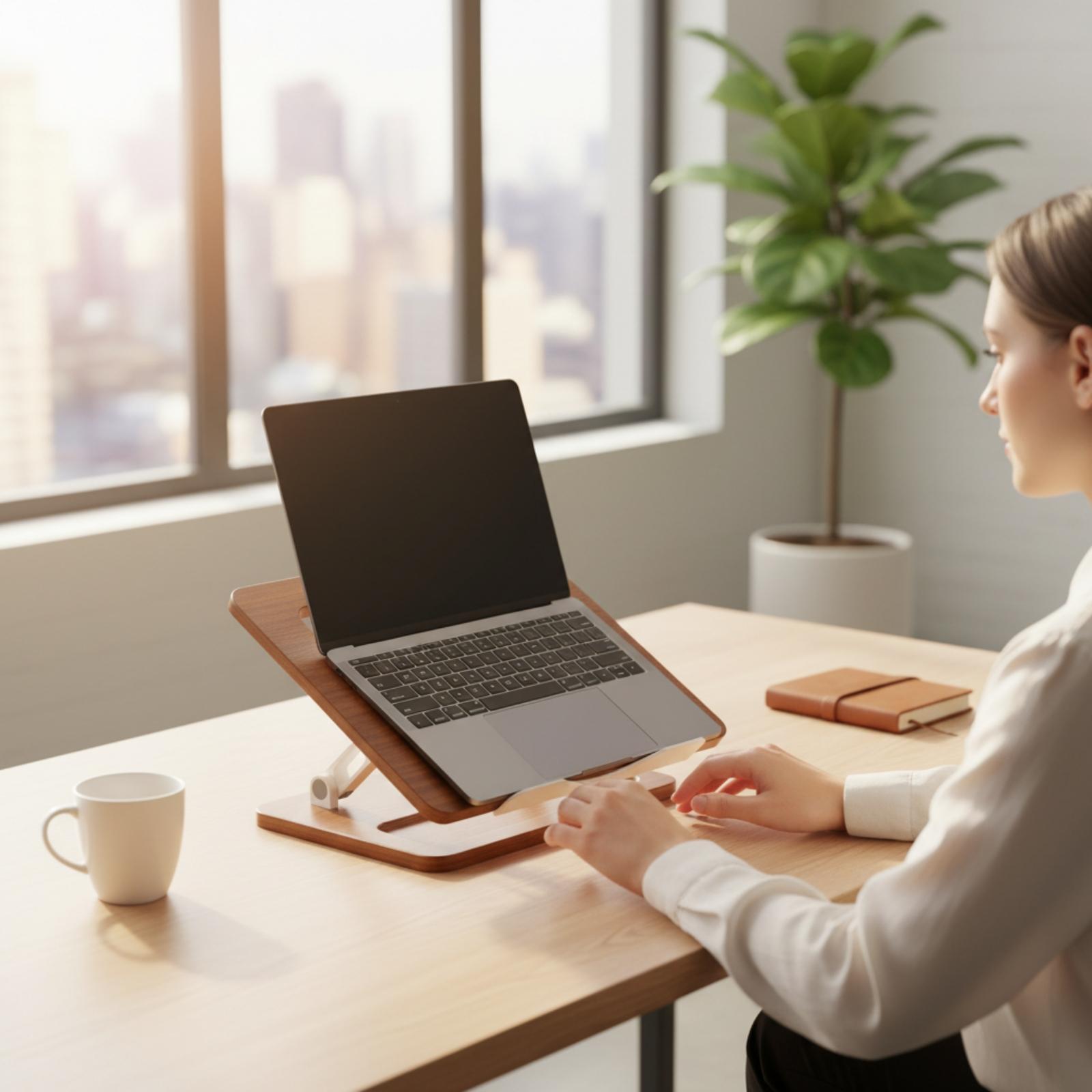 Laptop Stand Desktop Laptop St - Laptop Stand Bamboo recension och pris