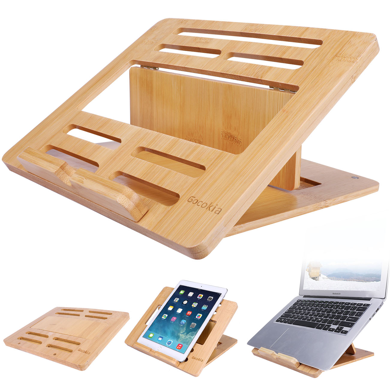 Bamboo Fodable Laptop Notebook - Laptop Stand Bamboo recension och pris
