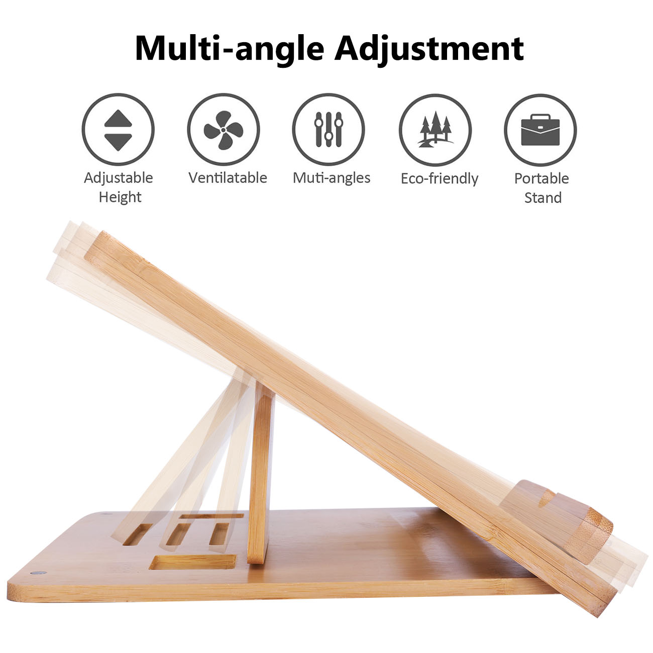 Bamboo Fodable Laptop Notebook - Laptop Stand Bamboo recension och pris