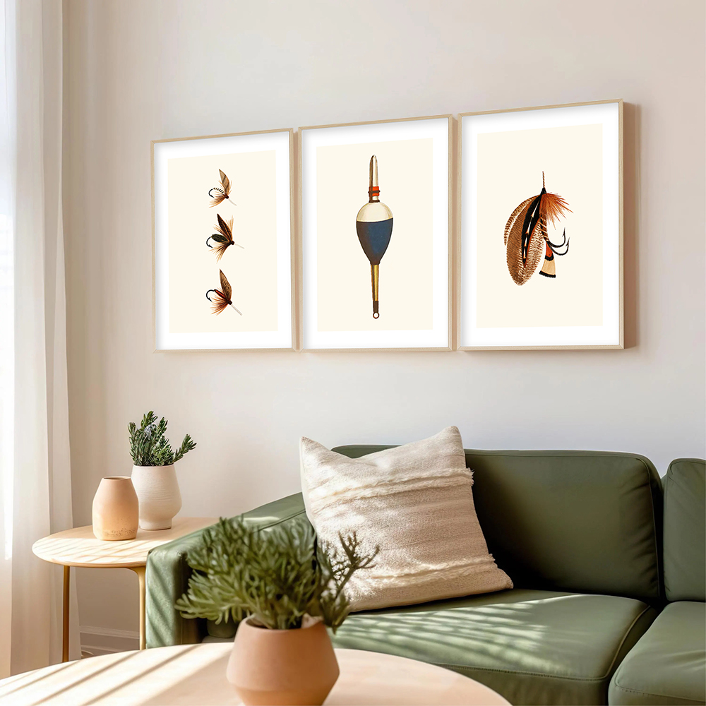 Retro Fishing Theme Art Prints - Tech Room Accessories recension och pris