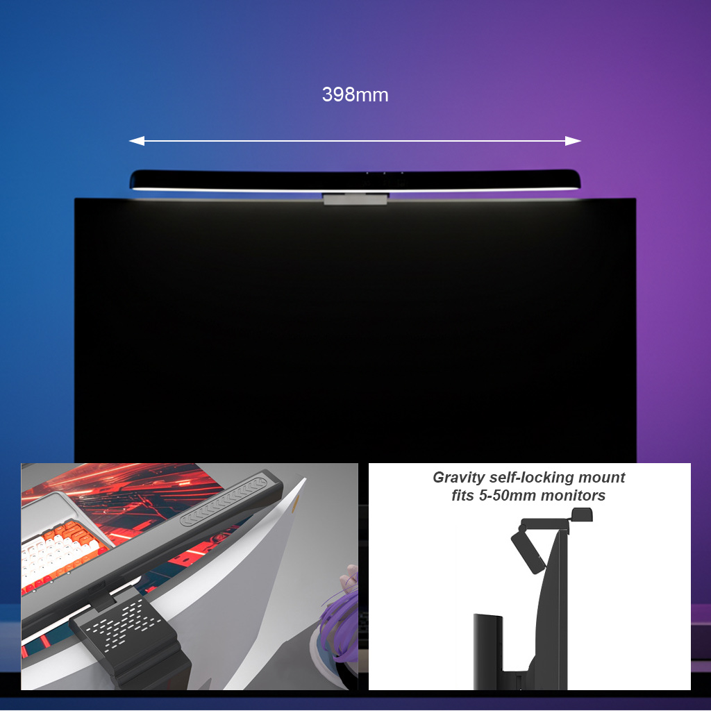Dimmable Color Changing Curved - Monitor Light Bar recension och pris